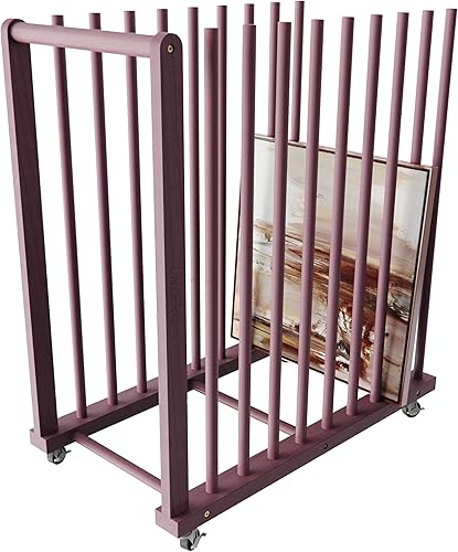 Estante de almacenamiento de arte, almacenamiento de lienzo de arte, tableros de lienzo con asa y ruedas giratorias para tablero de dibujo, panel,