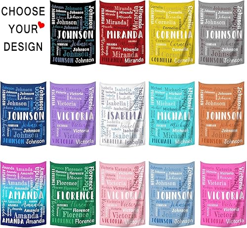 Miniatura 3 de GBVllexuii Manta personalizada con nombre, mantas y mantas personalizadas para niños, bebés y adultos, manta con nombre personalizada para mujeres,