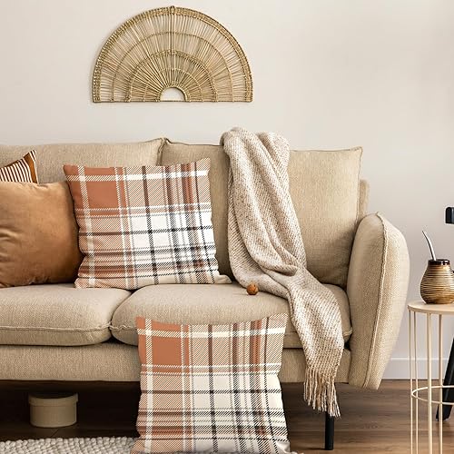 Miniatura 9 de AOFANGGO Juego de 2 fundas de almohada decorativas de otoño de 12 x 20 pulgadas, fundas de cojín de lino sintético, granja, Acción de Gracias,