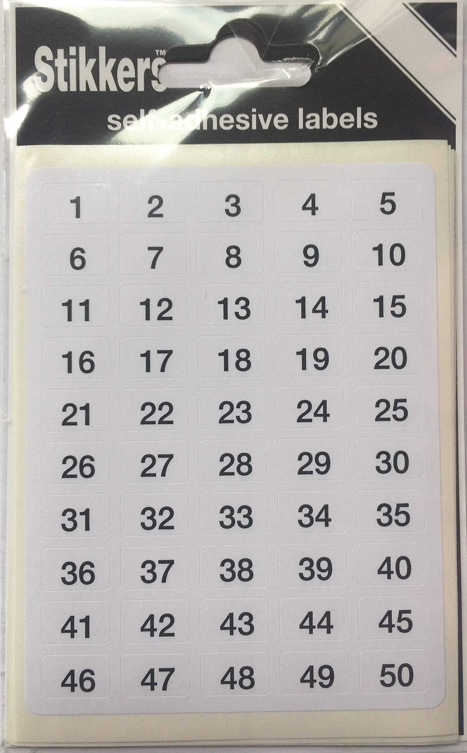 3,200 Number Stickers 1 to 200 Sticky Self Adhesive Small Numbered Labels – 16 of Each Number