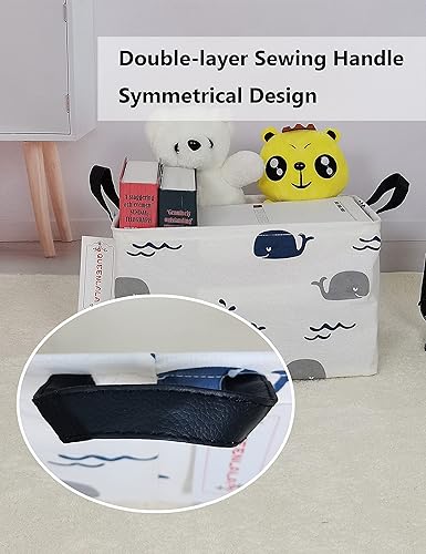 Miniatura 6 de QUEENLALA Cesta rectangular para la ropa suciacesta plegable para organizacióncontenedor de almacenamiento, juguetes para niños, oficina,