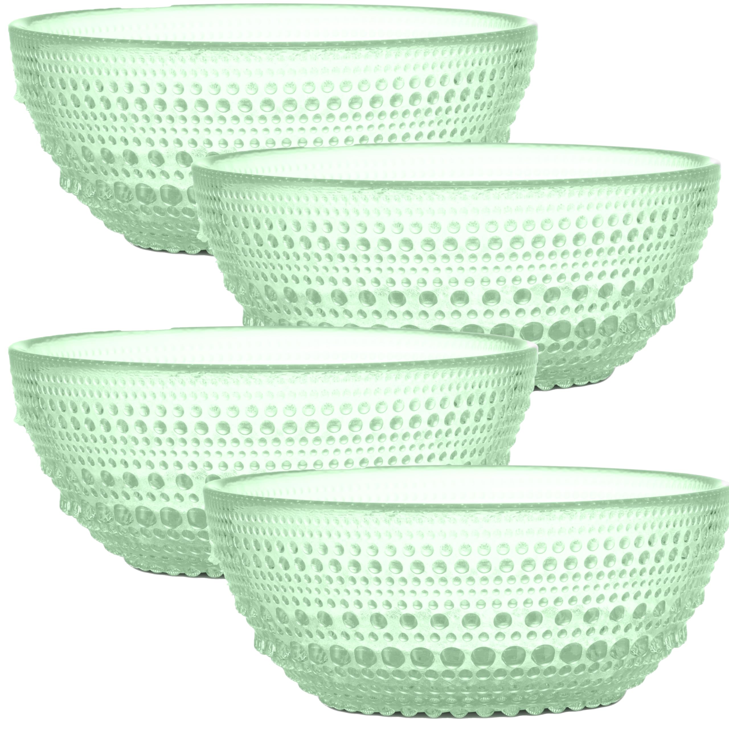 Yungala Green Hobnail Glass Bowl Set
