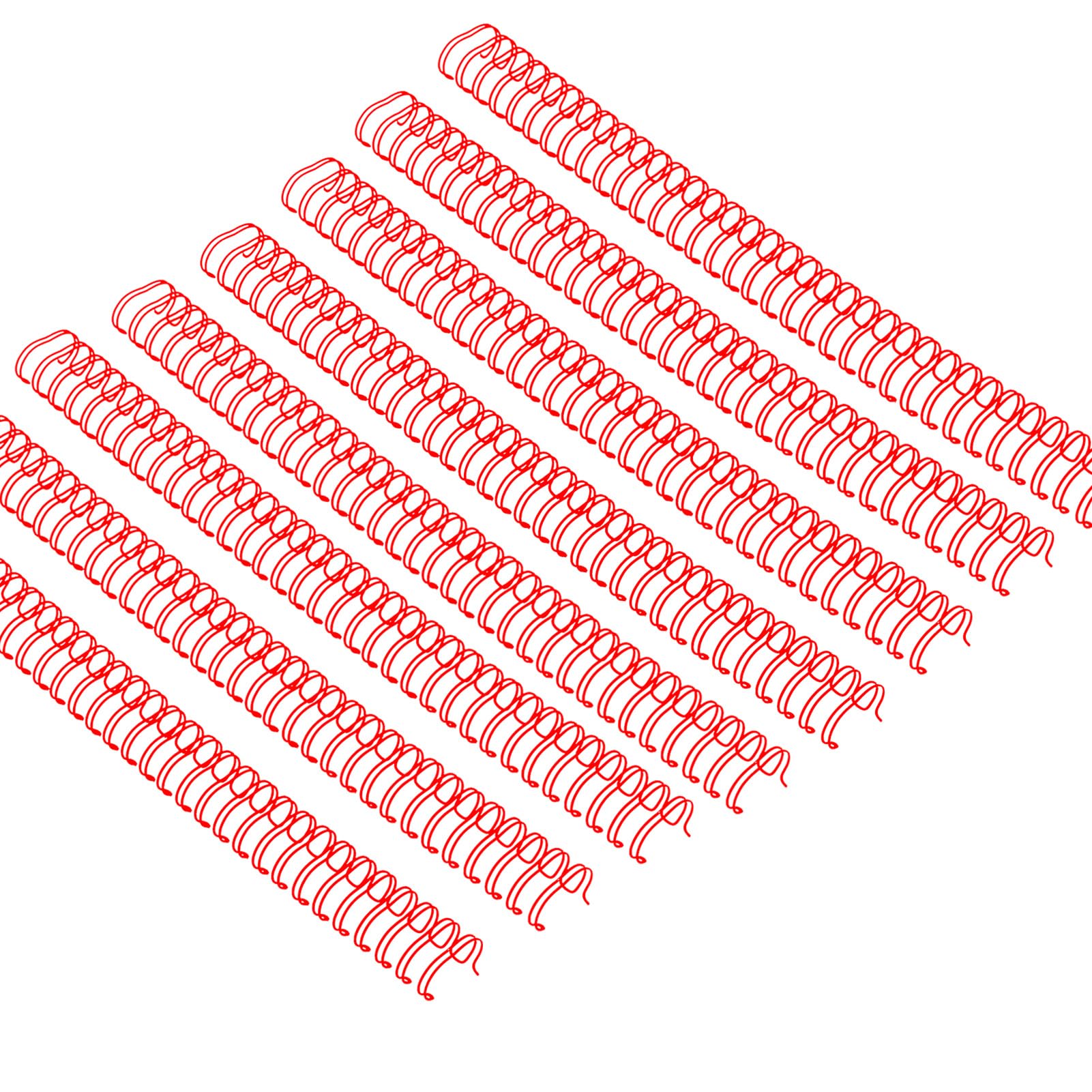 100 Pack Double Loop Wire Binding Spines, YolieraArt Wire Binding Spines, 1/2 Inch Binding Wire for Letter Size (100 Sheet Capacity), 100P, 3:1 Pitch, Red) — image 1