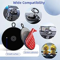 Vista 6 de pop-tech Disco de montaje adhesivo para salpicadero: disco de montaje de almohadilla de tablero de 3.740 in para ventosa y soporte de teléfono al