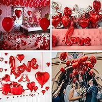 Vista 5 de PartyWoo Globos de San Valentín, globos de corazón para decoraciones del día de San Valentín, decoraciones de San Valentín, decoración de San