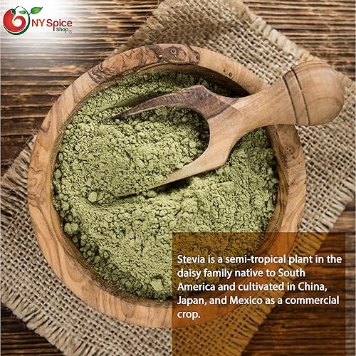 Miniatura 3 de NY Spice Shop Polvo de hoja de stevia - Polvo edulcorante de stevia de 4 onzas - Stevia de hoja dulce - Extracto puro de stevia