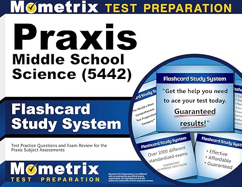 Praxis Middle School: Science (5442) Flashcard Study System: Test Practice Questions and Exam Review for the Praxis Subject Assessments (Mometrix Test Preparation)