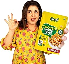 Freshcon Cooked White Pea | Pack of 2 | Ready-to-Eat | High Protein & Fiber | No Soaking or Boiling | Ideal for Ragda, Curries, Chaats & Salads | 100% Natural