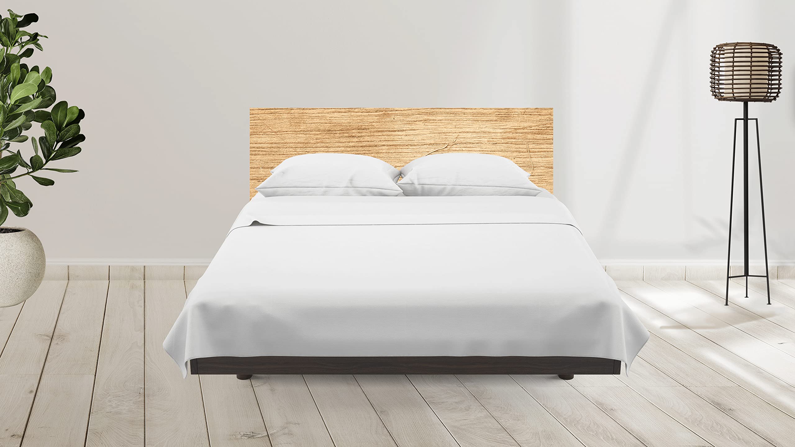 Walltoprint Cabecero de Cama, Impreso en PVC de 5 mm, diseño Madera. Disponible en Varios tamaños. (150 x 60 cm)
