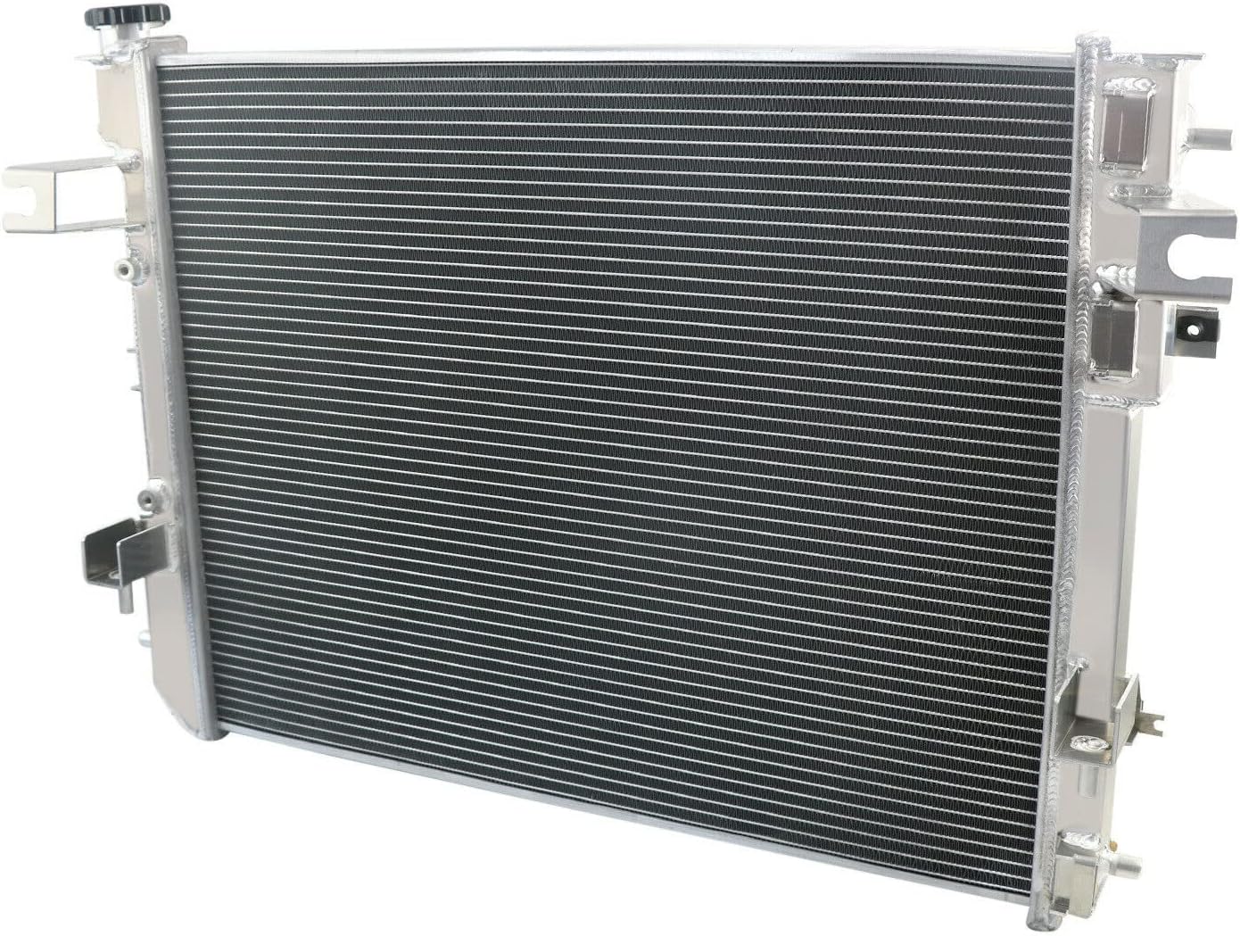 ALLOYWORKS 3 Row Aluminum Radiator + Shroud Fan + Relay For 2009-2018 Dodge Ram 1500 2500 3500 Pickup 3.7L 4.7L 5.7L V6 V8