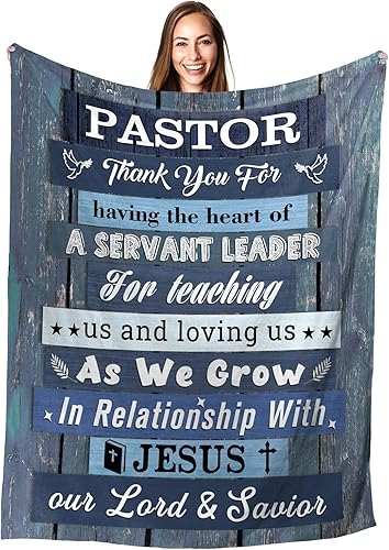 Regalos de agradecimiento para pastores, regalos de manta para pastor, regalos de agradecimiento para pastores para hombres, regalos de Acción de