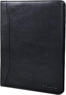 STILORD 'Scott' Vintage Dokumentenmappe Echtes Leder Schreibmappe 12,2 Zoll DIN A4 Hochwertige Aktenmappe mit Reißverschluss, Farbe:schwarz