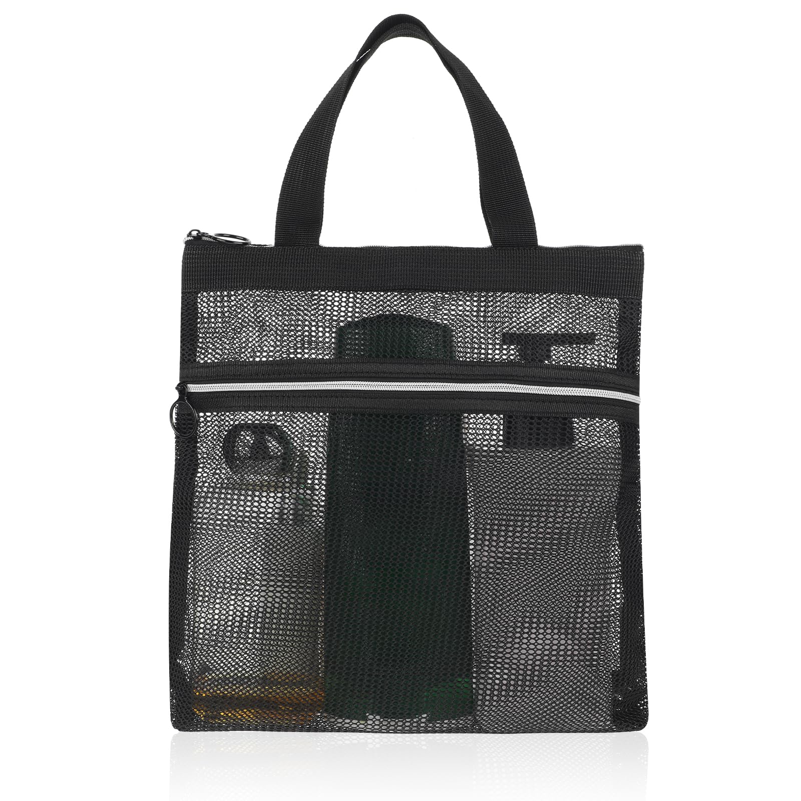 Borsa Doccia In Rete Giantree Ad Asciugatura Rapida - Tote Rosa 24x26 Cm, Con Cerniera E Tasche, Per Palestra, Spiaggia, Viaggio - 6