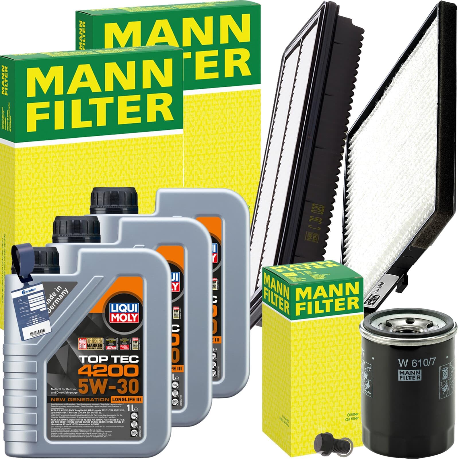 Inspektionspaket + 5W-30 Öl passend für i10 II BA IA 1.0 + 1.2