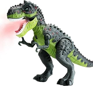 AHCo. Trex Dinosaur Toys for Kids 3-5, Small Electric Walking Tyrannosaurus Rex Dino for Toddler Boys, Best Gifts for Age 3 4 5 6 7 Year Old, Light, Sound & Spray