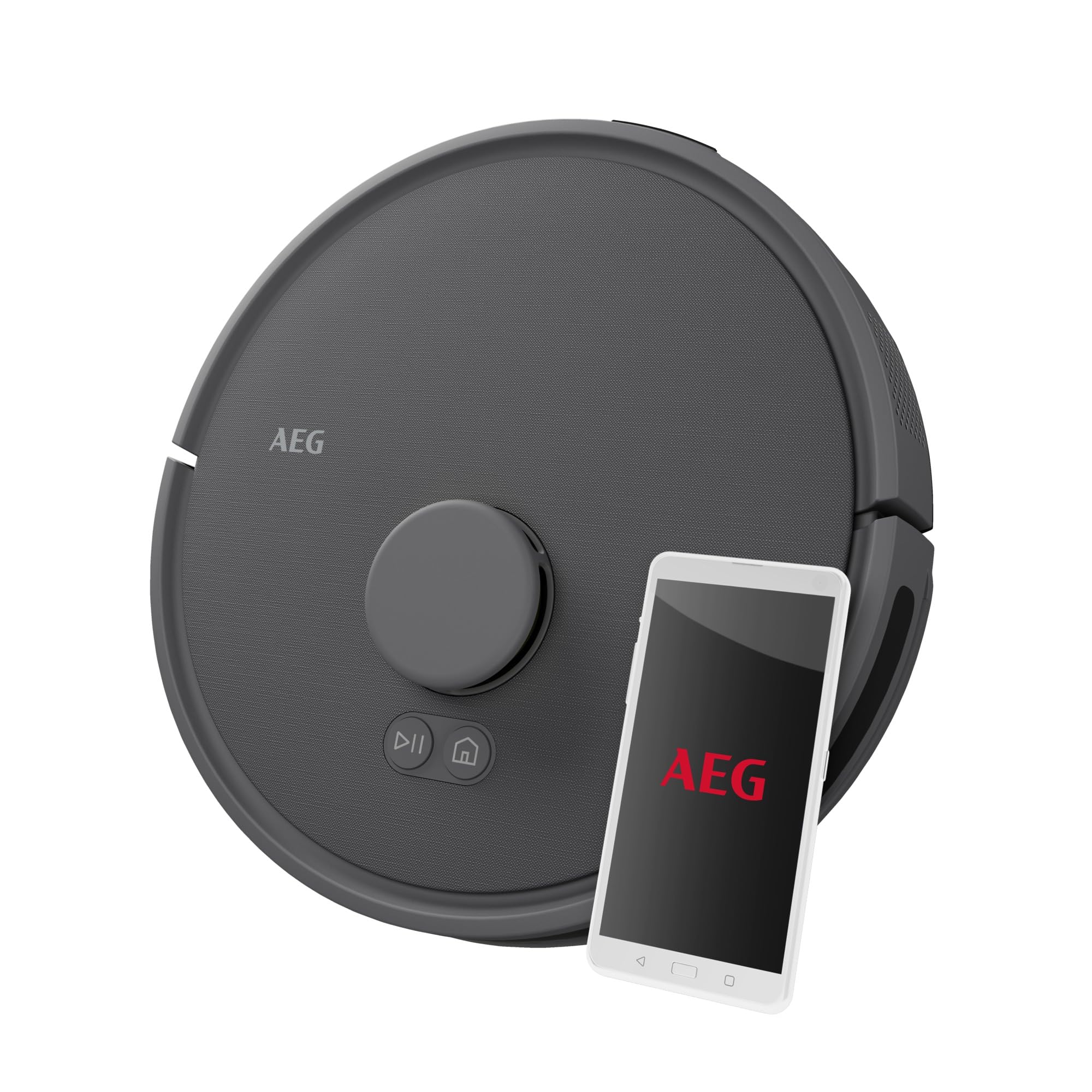 AEG Robot Aspirador 14,4V 0,28L AR71HW1DG Gris | autonomía 125 min, navegación LiDAR, función mopa, 14,4 V, depósito 0,28 L, gris