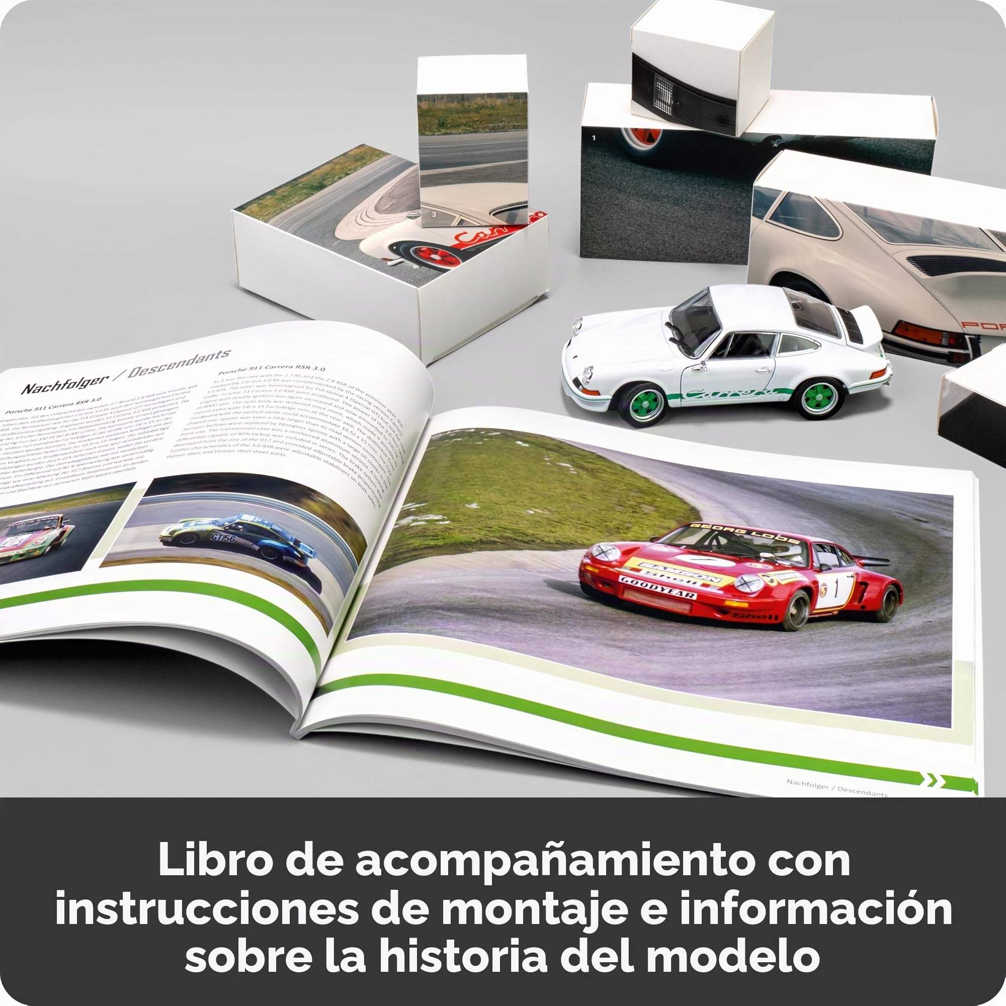 FRANZIS 67267 Porsche 911 Carrera RS 2.7 Build Your Legend - Maqueta Detallada (Incluye módulo de Sonido, iluminación LED, Libro de acompañamiento)
