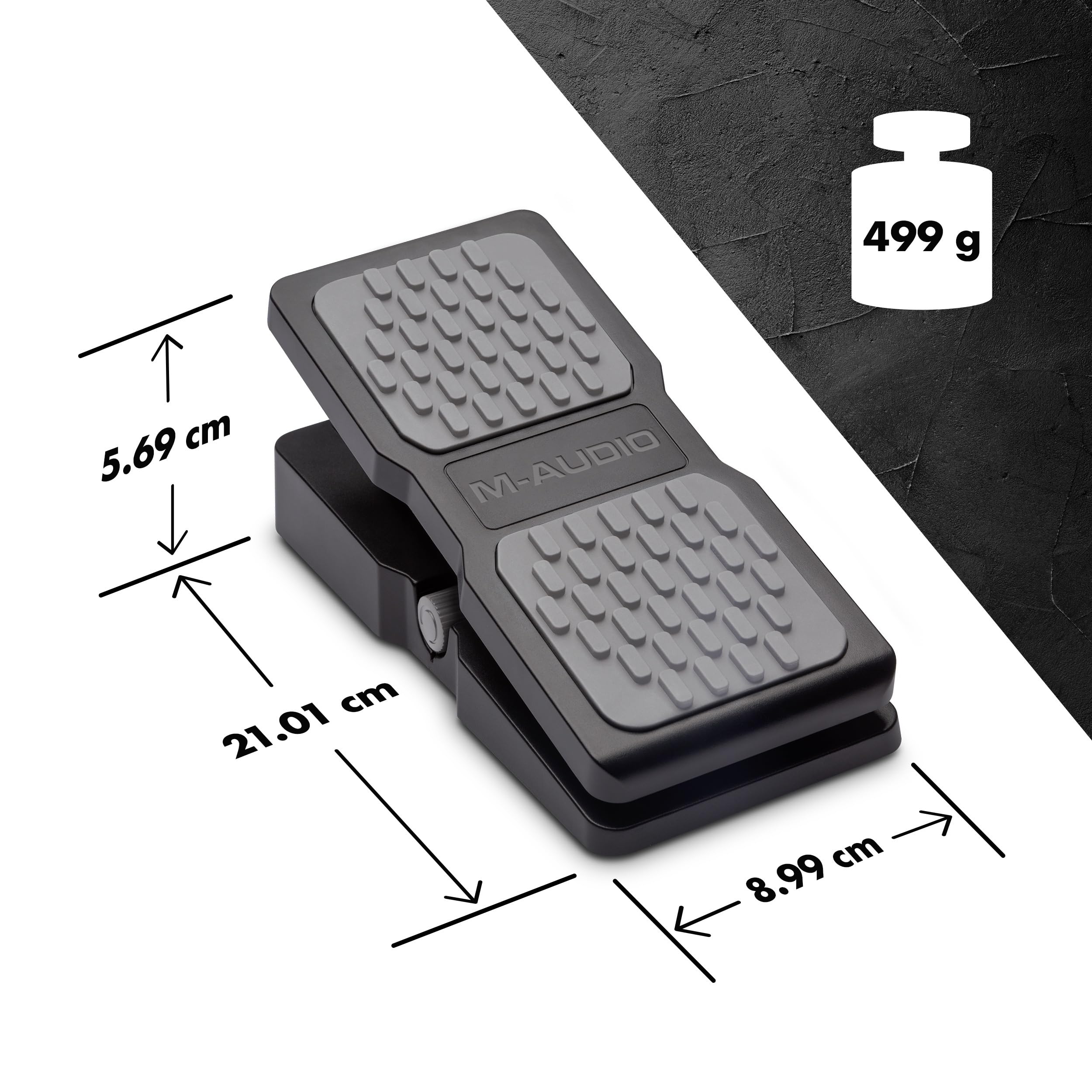 M-AUDIO EX-P - Pédale d’Expression Universelle pour Claviers, Claviers/Contrôleurs MIDI et Pédales d’Effets de Guitare Compatibles avec Commutateur de Polarité Intégré