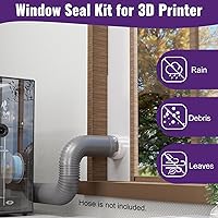 Vista 8 de Mxclimate Kit de ventilación de ventana compatible con manguera de conductos de 3 pulgadas/4 pulgadas para ventanas correderas, kit de sellado