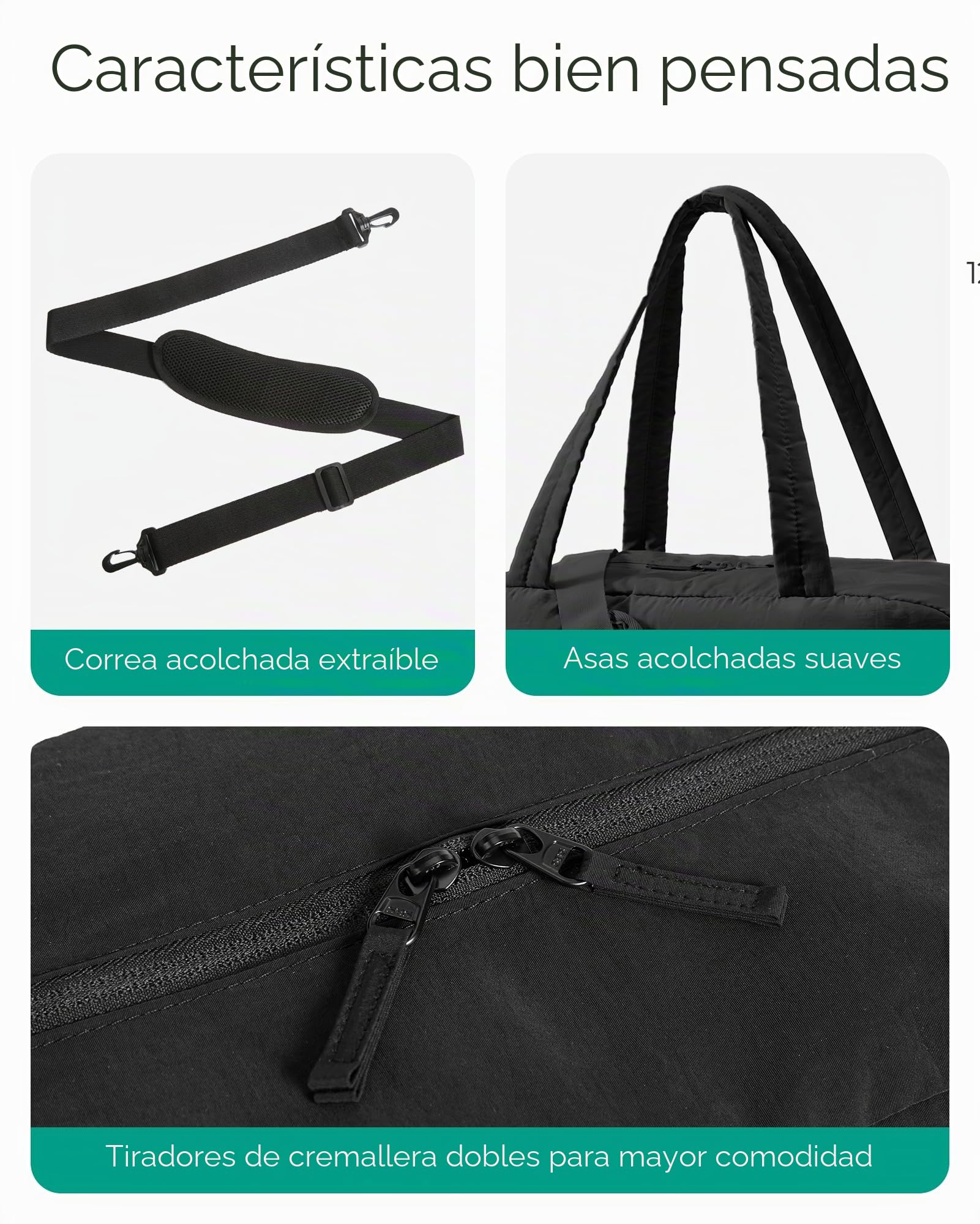 BAGSMART Bolsa de viaje de deporte para mujer, 31 L, resistente al agua, bolsa de equipaje de mano, bolso de fin de semana, acolchado para ordenador portátil, equipaje de mano con bolsa de cosméticos