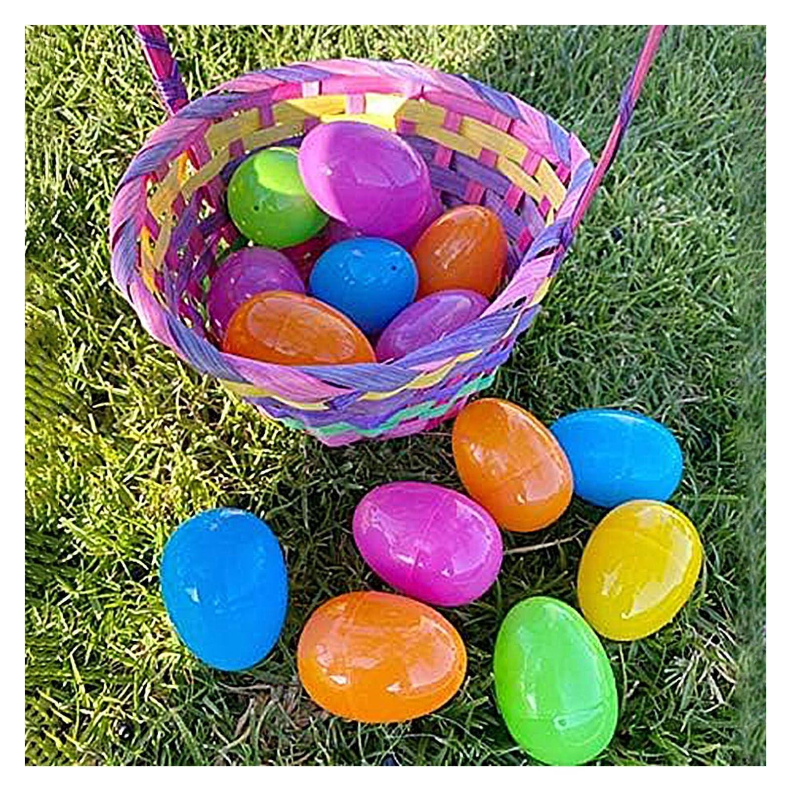 50 Pezzi di Uova Pasqua in Plastica Riempibili, Confezioni Regalo Colorate, Giochi Caccia for Feste, Forniture Artigianali Fai da Te per Feste