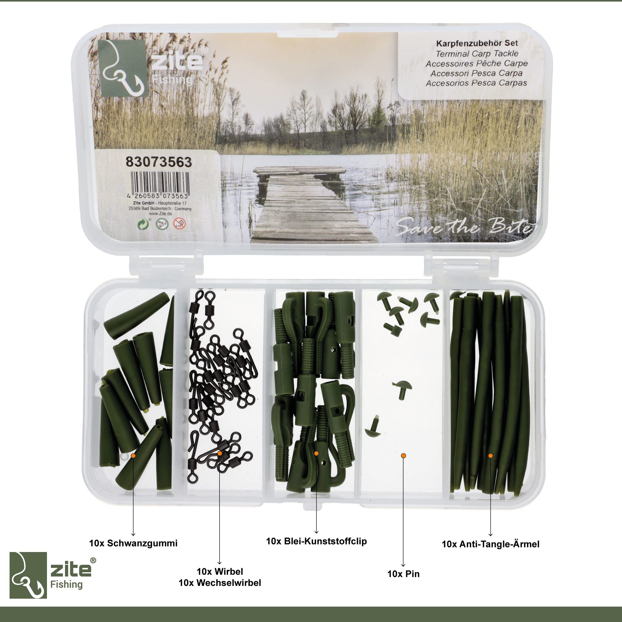 Safety Clip Assortimento Montaggio Carpe 40 Pezzi – Leader Clip Behr Made In Germany