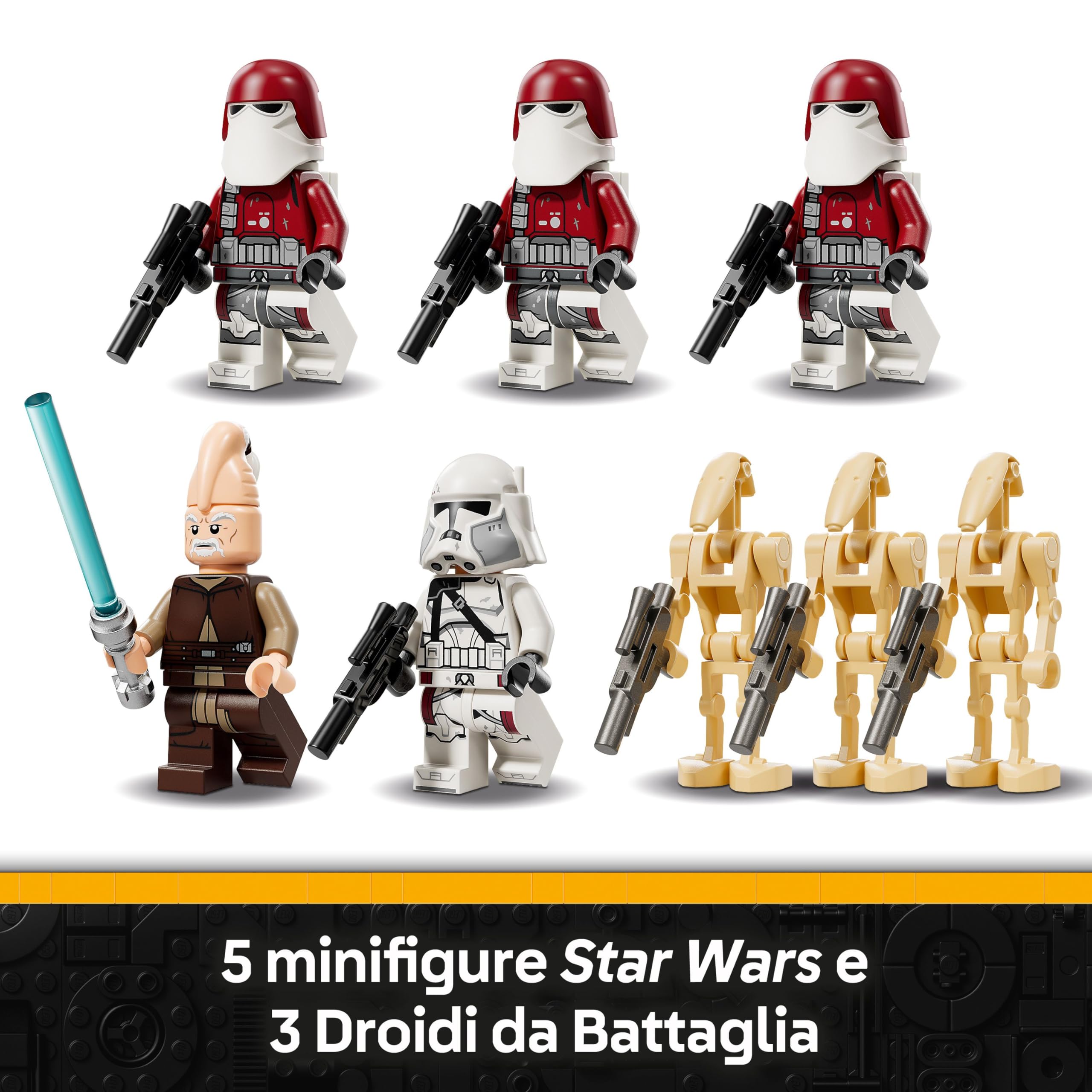 LEGO Star Wars 75413 Republic Juggernaut - Camion Giocattolo da Costruire con 3 Figure di Droidi e 5 Minifigure tra cui Ki-Adi-Mundi con Spada Laser, Regalo per Bambini e Fan 9+ delle Guerre dei Cloni