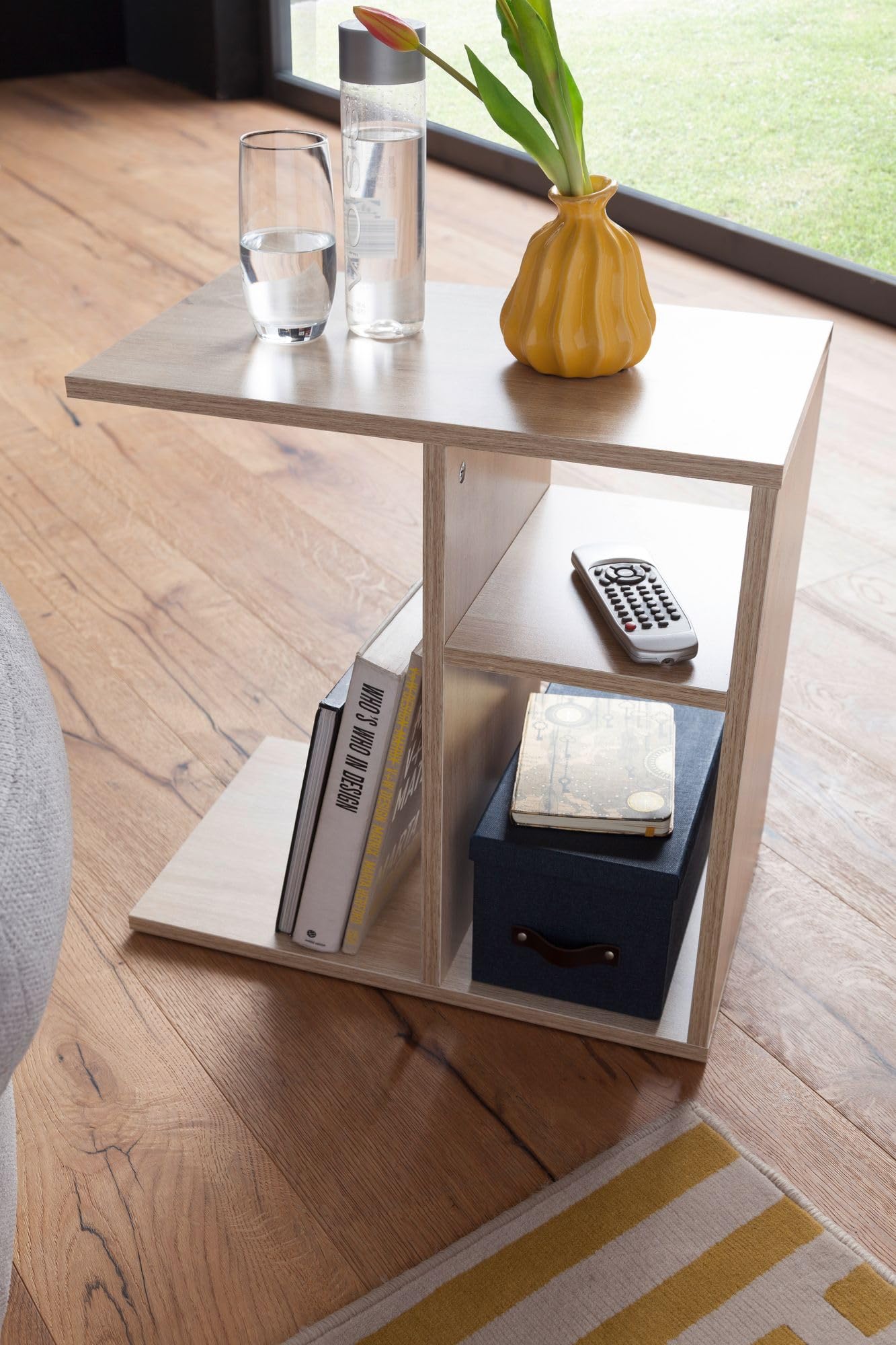 Tavolino Design NILO 50x50x30 Cm – Moderno, Con Vani Portaoggetti E Superficie Antigraffio!