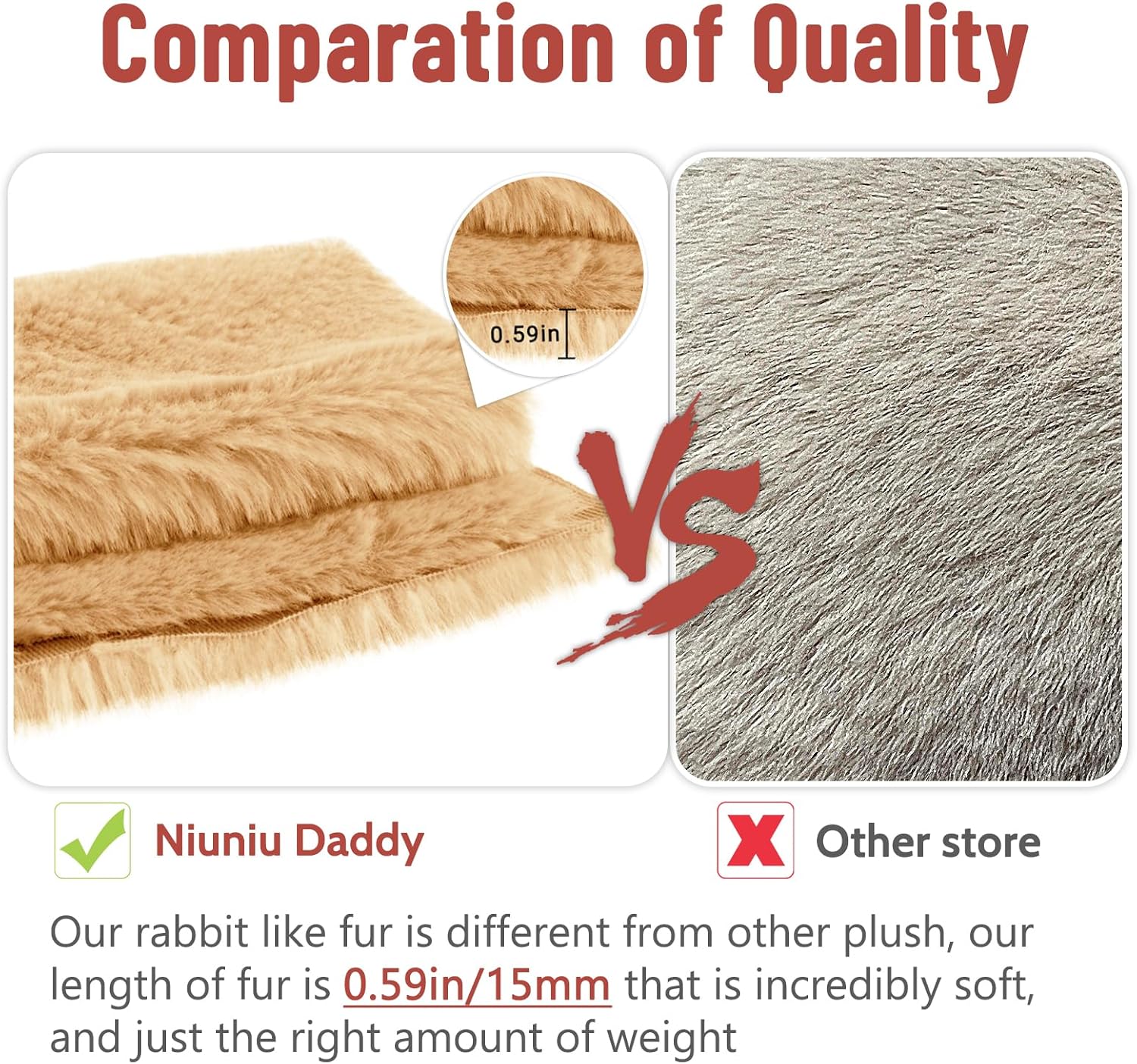 Niuniu Daddy 18" | 3 Pound Weighted Dog Stuffed Animal, Large Stuffed Puppy Plush Animals, Cute Dog Plush Toy Body Pillow, Plushies Gifts for Adults Kids Valentine Birthday Holidays Christmas - Image 8