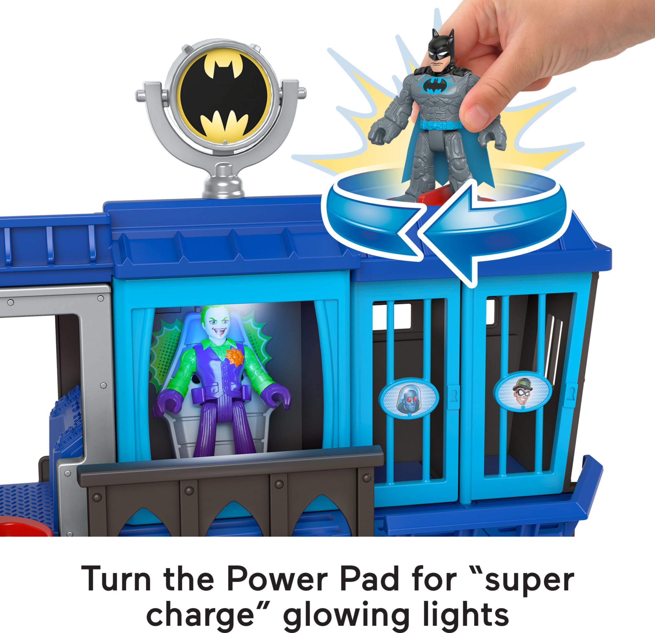 Fisher-Price Imaginext DC Super Friends Batman Toy Gotham City Jail Recharged Playset for Preschool Pretend Play Kids Ages 3+ Years, HHP81