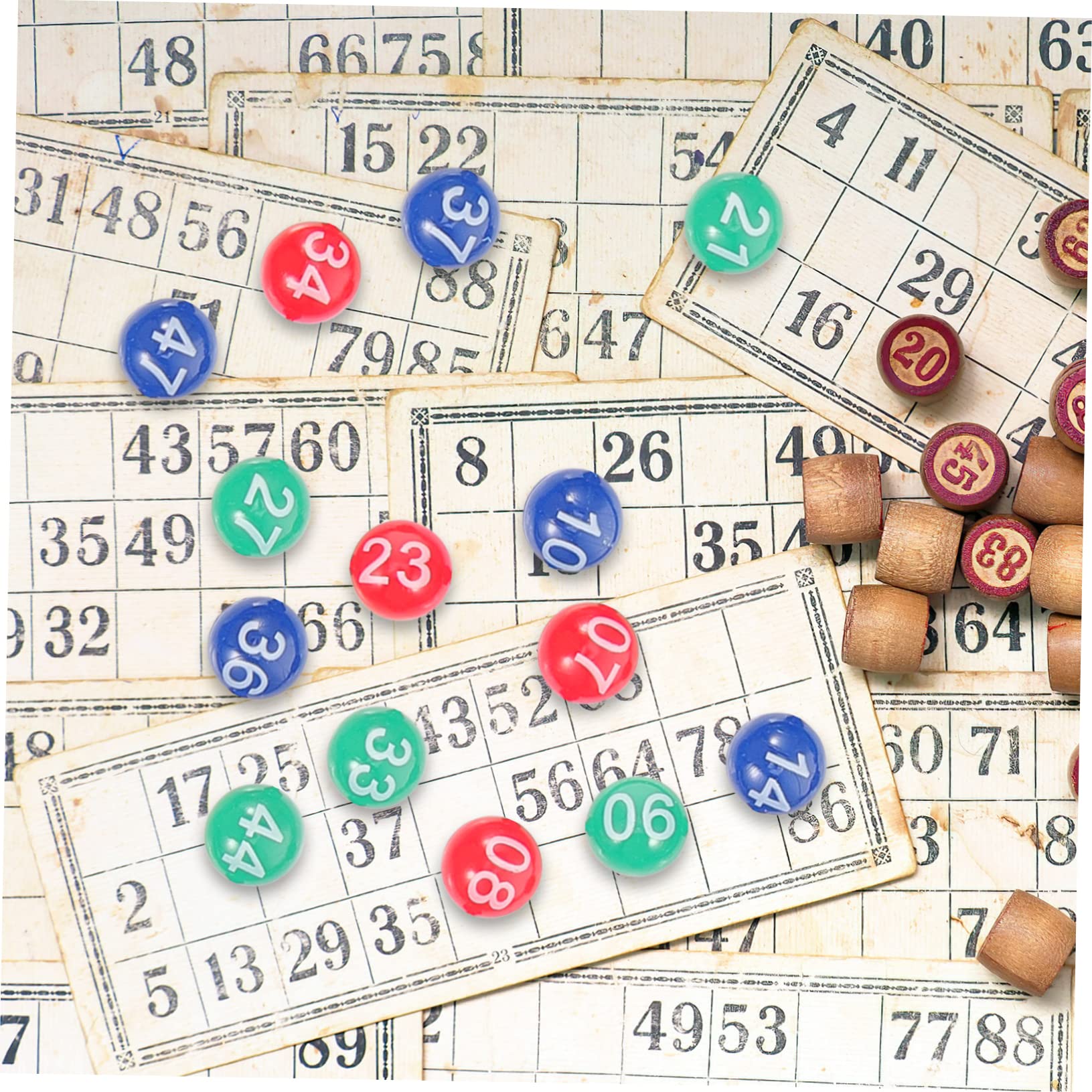 BRIGHTFUFU Balls Bingo Party Decorations 49pcs Raffle Balls Bright Design for Holiday Games