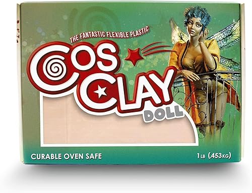 Cosclay Muñeca - Beige cálido - Firma media - Arcilla polimérica flexible (caja de 3 libras)