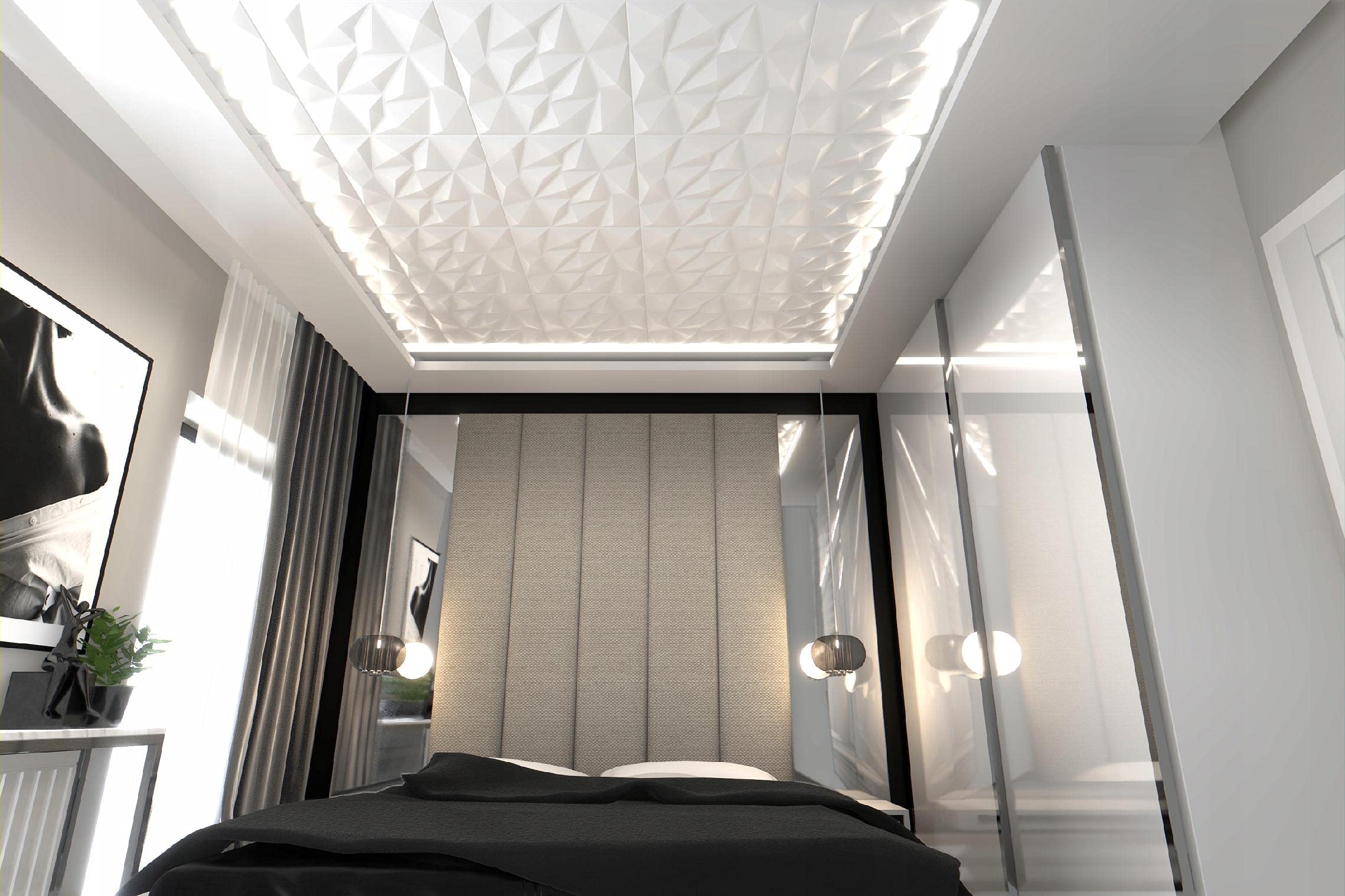 Deccart - Panneaux Muraux 50x50 cm - Panneau mural 3D Décoratif en EPS-Polystyrène - Plaque murale decorative - Décoration murale - Relief texturé - Wall Panel - Deco Mur - Blanc, 5 m², 20 pièces