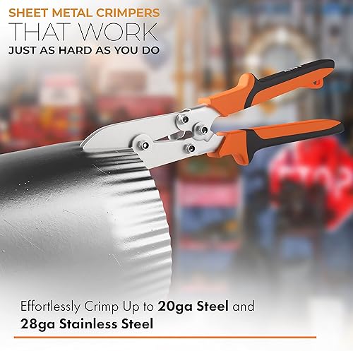 Miniatura 2 de AMERICAN MUTT TOOLS Kit de instalación de herramientas de canalón, punzón de cierre a presión, crimpadora de bajante, corte recto de estaño