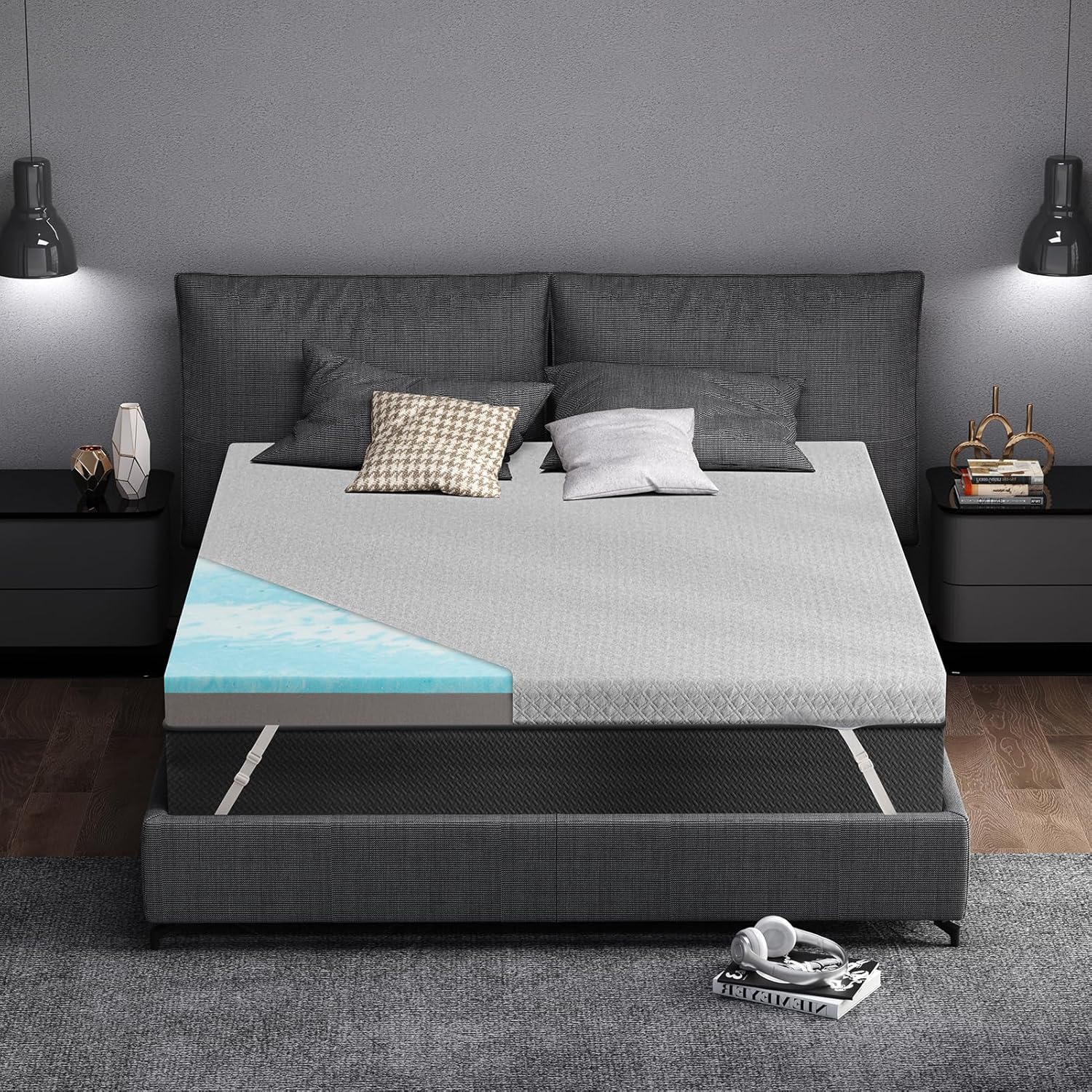 ( Similar photo)Extra Firm Mattress Topper 3 Inch Twin, High-Density Memory Foam Mattress Pad for Back Pain Relief, Firm Bed Topper with Removable Cover, No Smell, CertiPUR-US Certified, 75\" x 38\" Twin 3 Inch-extra firm