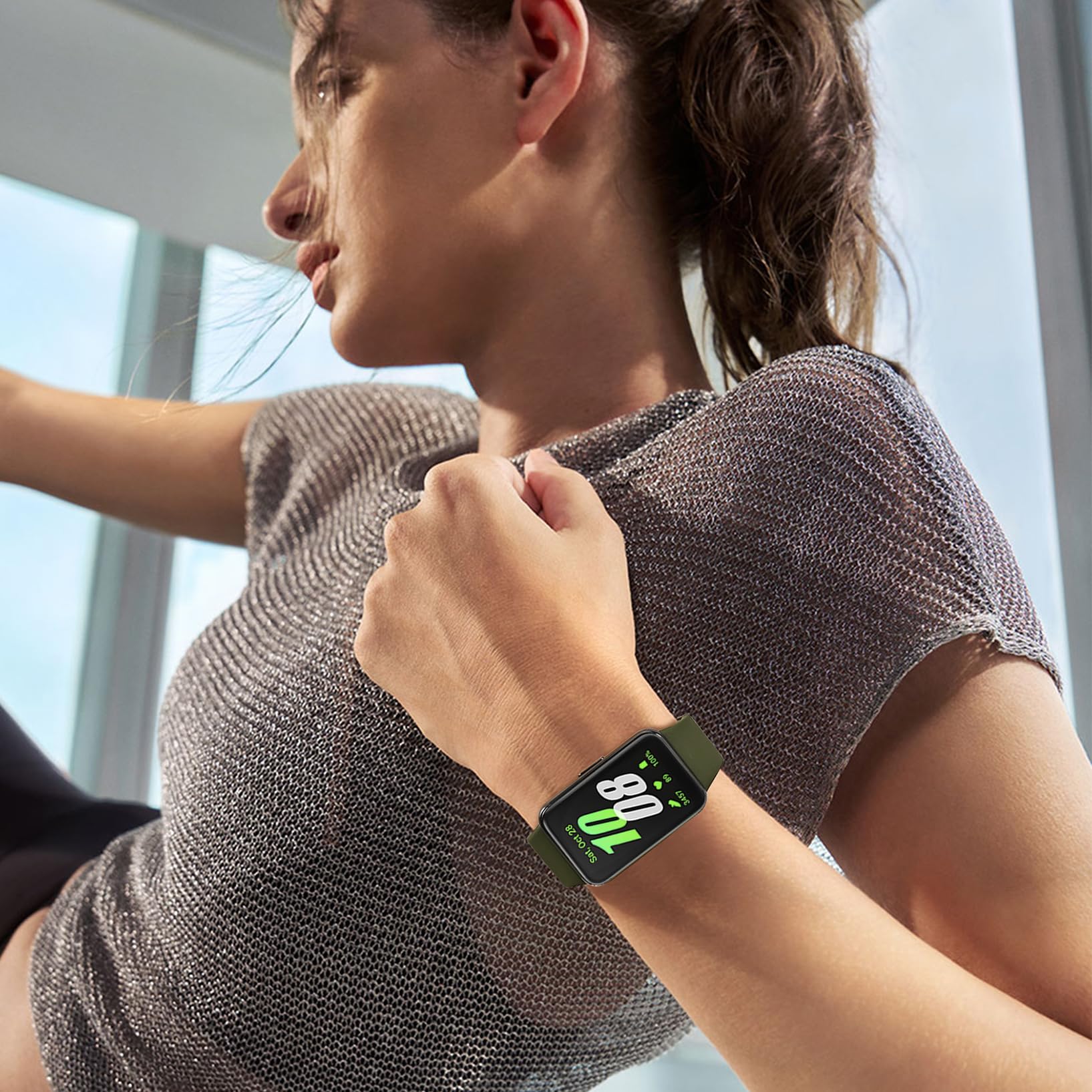 5 sztuk silikonowych bransoletek kompatybilnych z Samsung Galaxy Fit 3, miękki, wodoodporny, sportowy pasek do zegarka Samsung Galaxy Fit 3 SM-R390 dla kobiet i mężczyzn