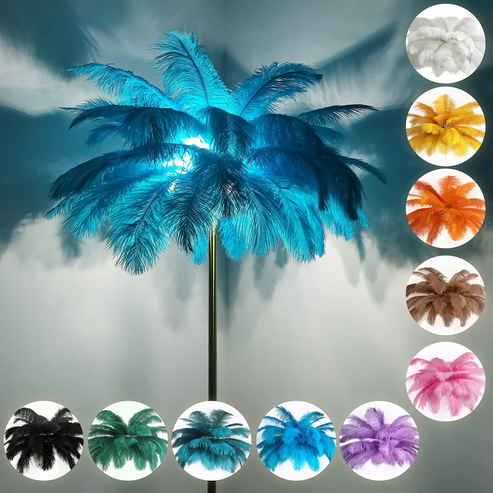 Qazqa Romantic Floor Lamp White Feather Modern Suitable For Led - View #14