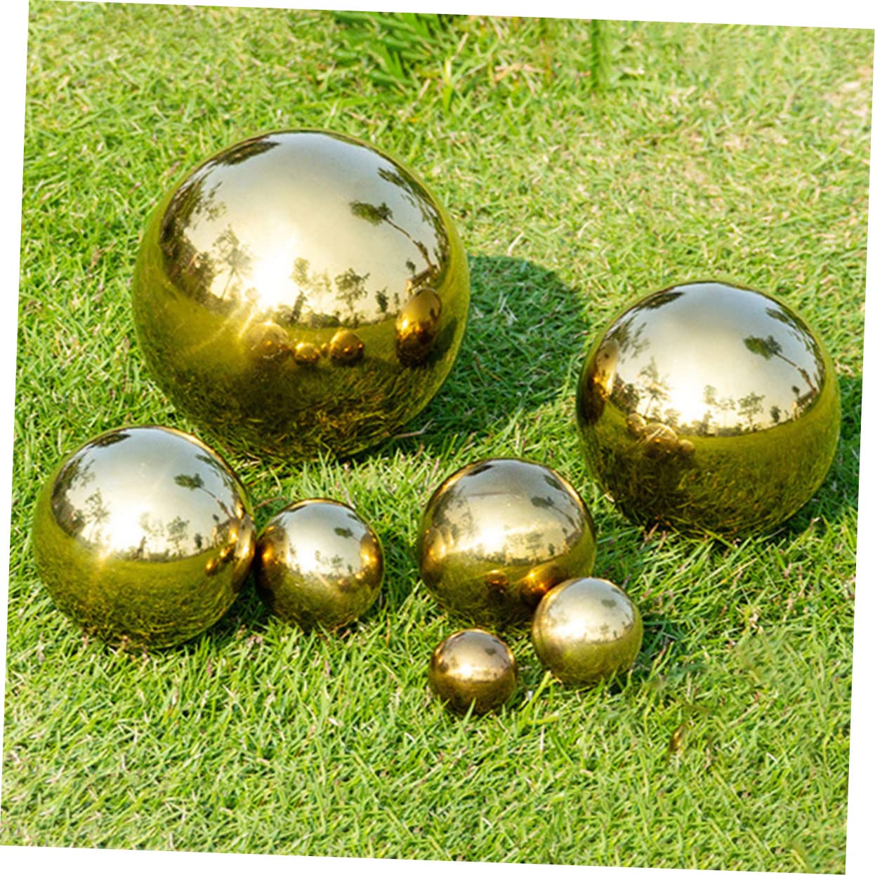 YARNOW Garden Sphere Mirror Surface Ball Compact Stainless Steel Ball Ornaments for Outdoor Decor Easy to Move