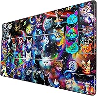 Vista 13 de Fantasy AI TCG - Tapete de juego de 24 x 14 pulgadas para MTG DTCG CCG RPG, tarjeta de intercambio entintada, alfombrillas de juego de superficie