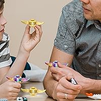 Vista 5 de Bola de orbe de metal Fidget Spinner Anti-Ansiedad Alivio del estrés Enfoque Meditación Romper malos hábitos TDAH EDC Finger Spinning Juguetes Dorado