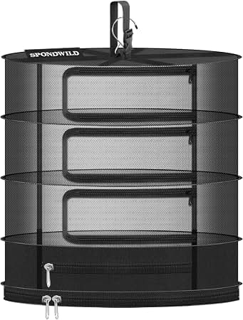 ac infinity drying tent Herb Rack 4-Layer, Collapsible Mesh Hanging Dryer Net PUTZHANDSCHUH Windhager Sonnensegel, 140x270 cm, Color:Dark Grey / Red Drainage ready design features