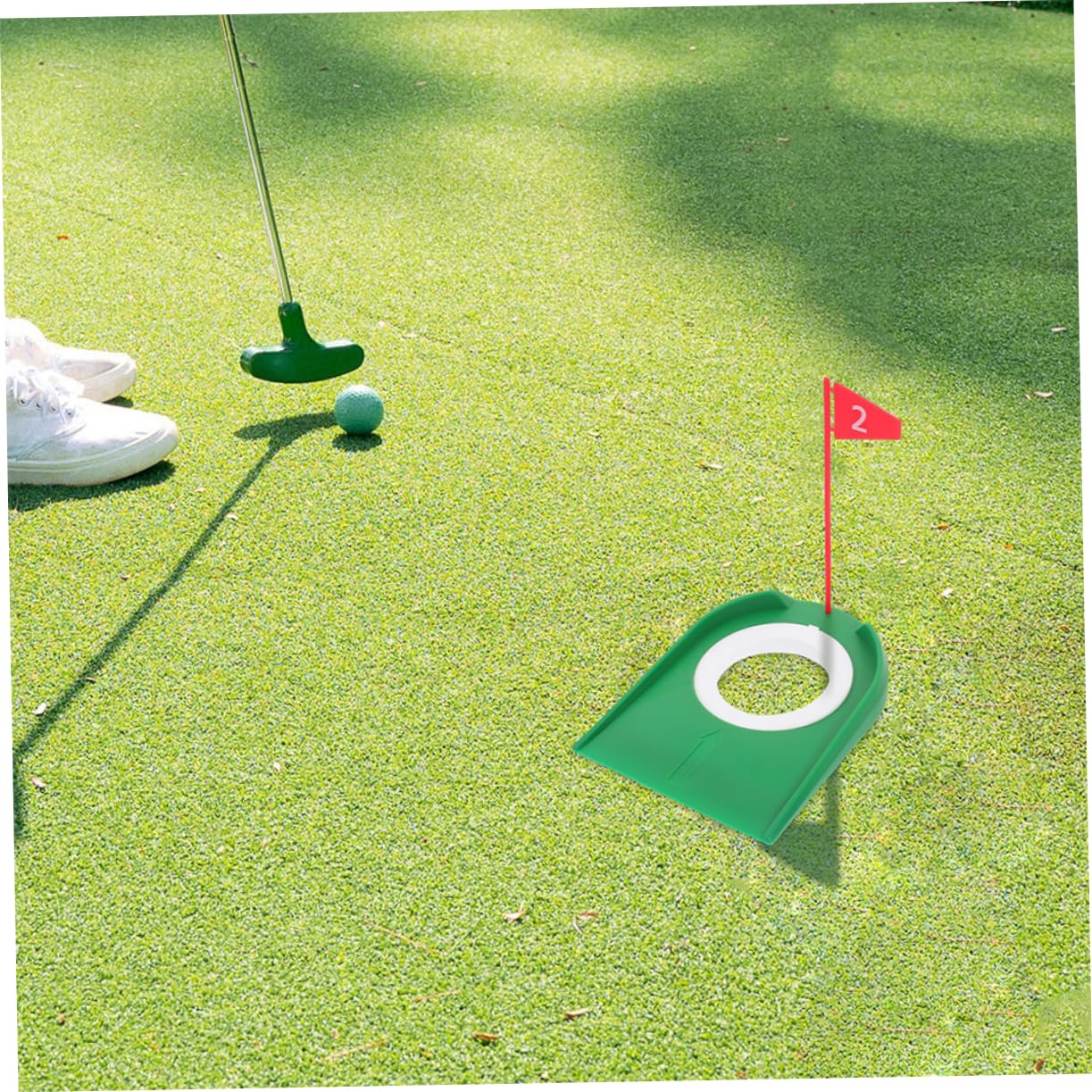 Yardwe 9 Stück Golf Trainings Putting Cup aus Abs Grün Leicht und Tragbar für Präzises Üben Drinnen oder Büro
