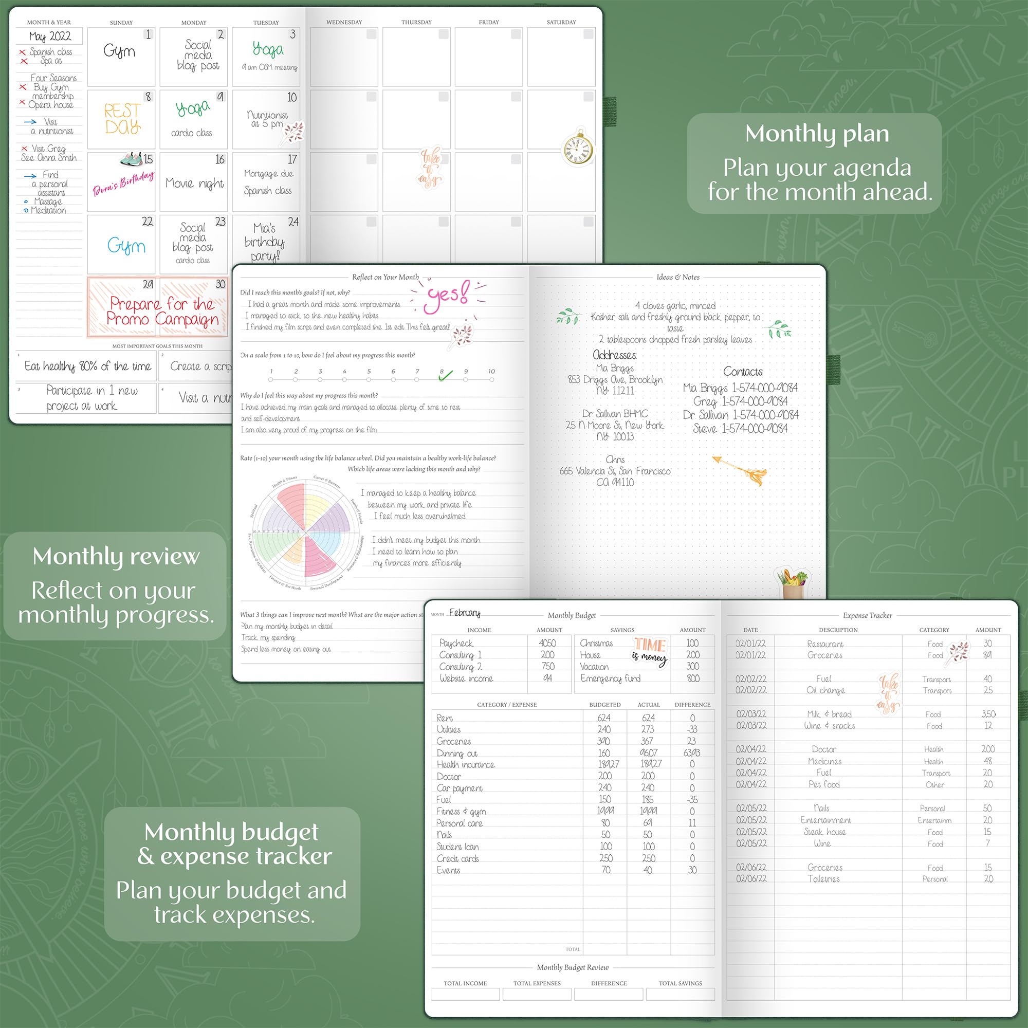 Legend Hourly Planner PRO Premium, Large Undated Schedule Planner with Time Slots - Image 4