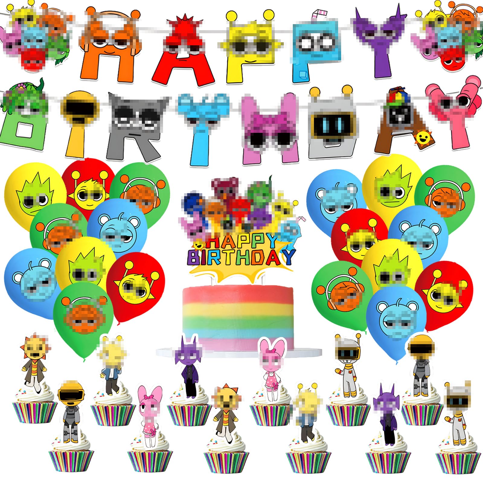 44 Stück Geburtstags-Deko Set für Kinder