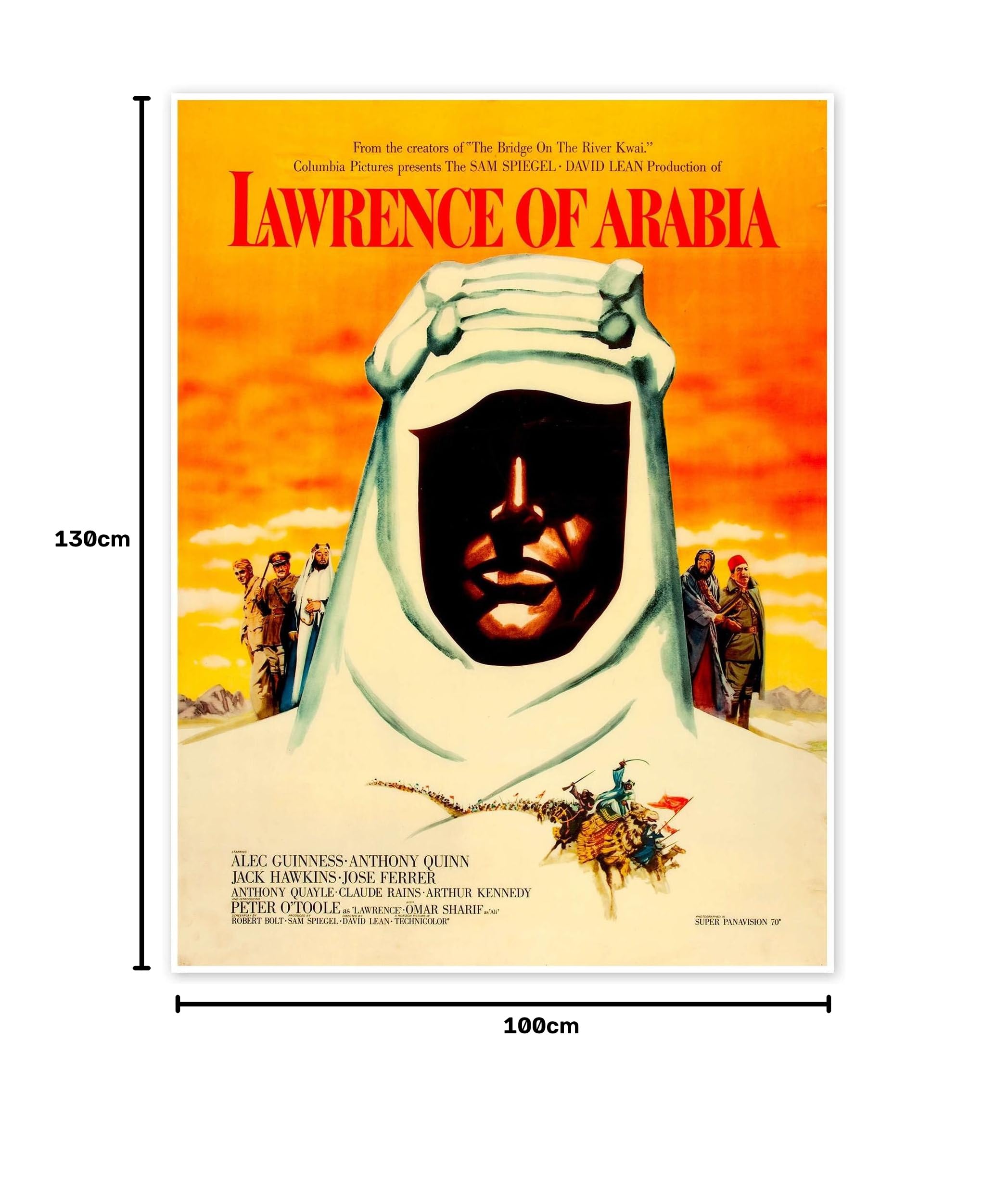 Lawrence of Arabia Poster | 100 x 130 cm Arancione Quadri Decorazione per pareti