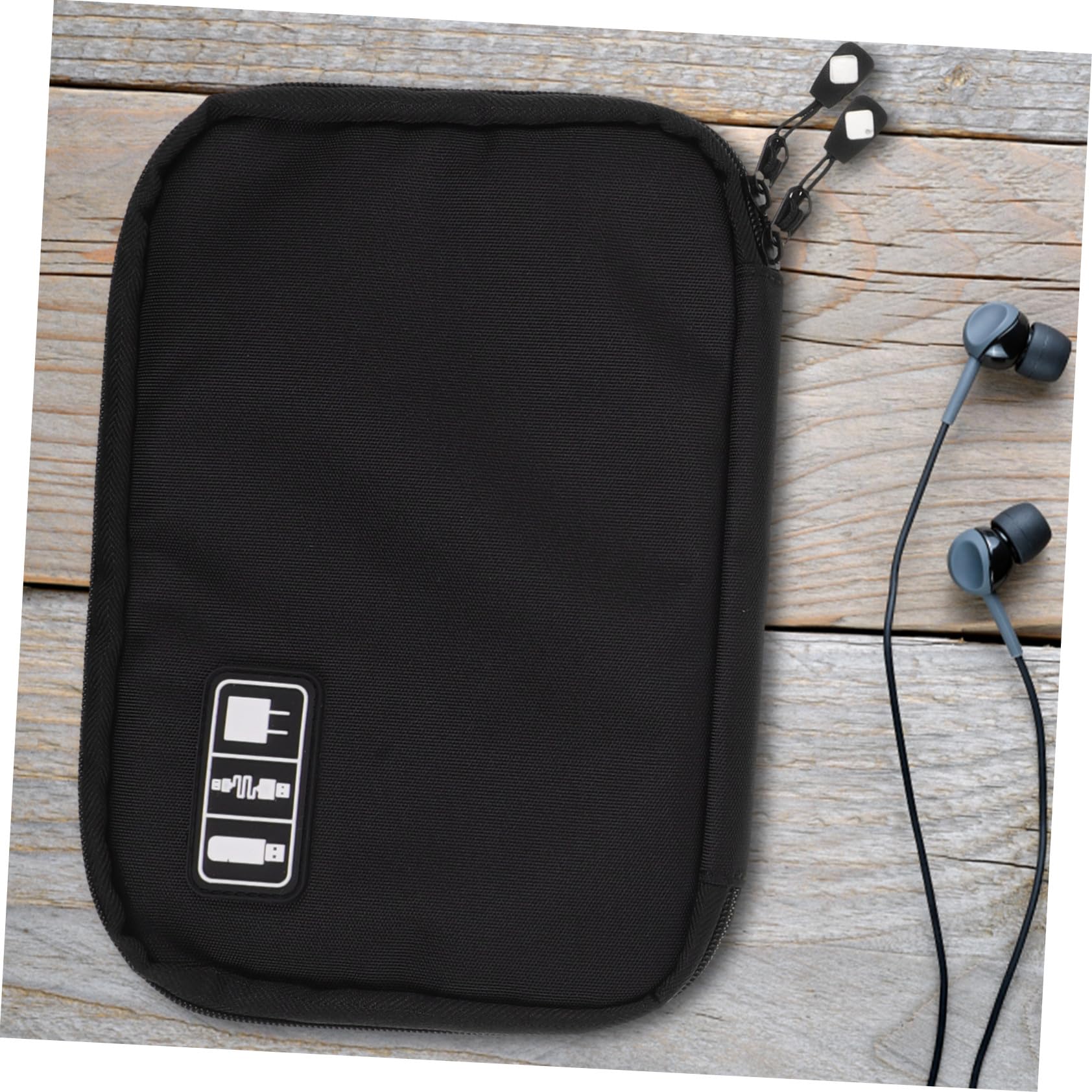 Organizer Cavi da Viaggio in Nylon, 3 Pezzi, per Accessori Digitali | Tasche in Rete Piccole, Apertura Doppia Zip, per Chiavette USB e Cavi Dati, Compatto in Zaino o Borsa