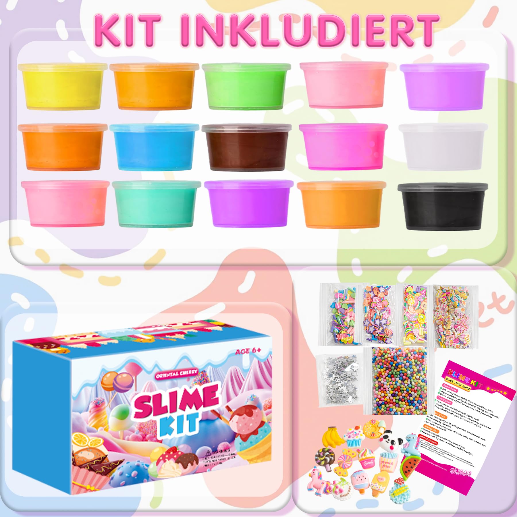 Kit De 2 Slimes Sensoriels Pour Enfants - Butter Slime Et Clear Slime - Jouet Relaxant Pour 8-12 Ans - Cadeau Anniversaire Ou Fête