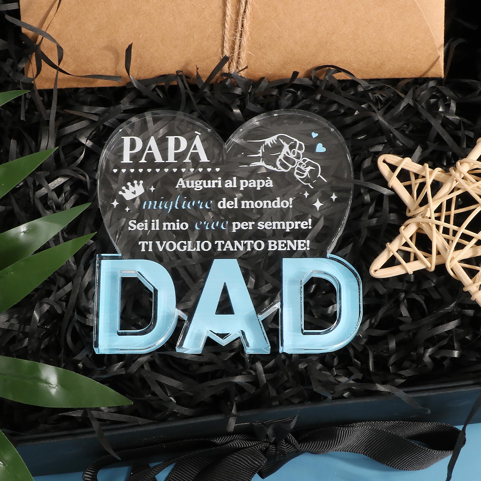 Targa In Acrilico Per Festa Del Papà, Regalo Divertente 'Bank Of Dad', 12x15 Cm, Premio Umoristico Per Papà