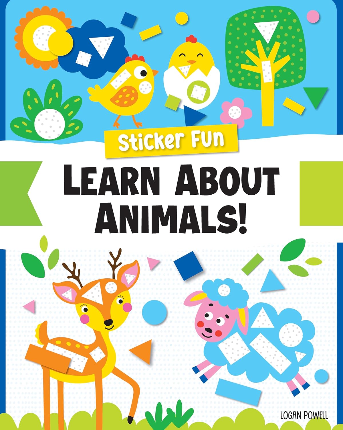 Sticker Fun: Learn About Animals! (Happy Fox Books) Over 400 Stickers - For Kids Ages 3-6 to Learn Through Play with Colorful Illustrations of Sloths, Elephants, Giraffes, Puppies, and More