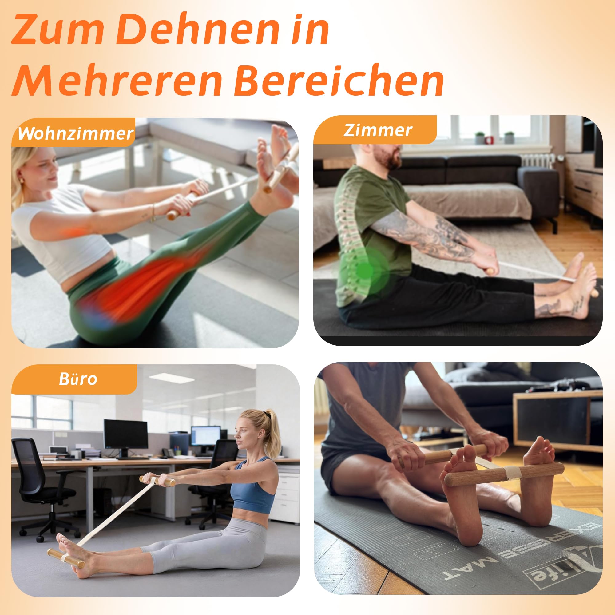 Dispositivo di stretching regolabile per favorire la flessibilità, alleviare il dolore e aumentare la mobilità, allungare la casa e la palestra
